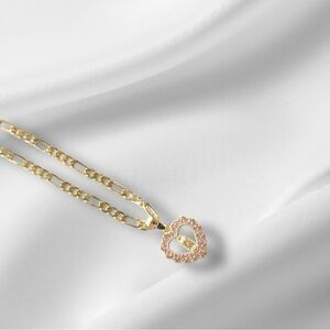 Virgin Mary Pendant Necklace for Women, Gold Plated.